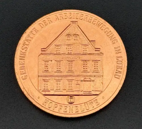 DDR Medaille Gedenkstätte der Arbeiterbewegung Löbau Hopfenblüte 1969-1989