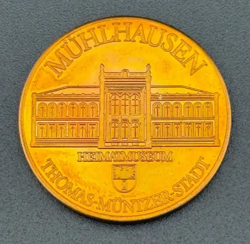 Medaille 40. Jahrestag DDR Mühlhausen Heimatmuseum Kulturbund 1989