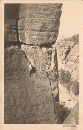 AK Sächsische Schweiz Kletterer Teufelsturm Walter Hahn Nr. 539 Sachsen