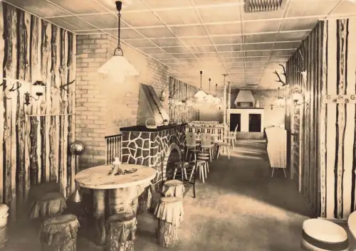 DDR AK Berthelsdorf Konsum-Gaststätte Jagdbaude Innenansicht Sachsen Postkarte