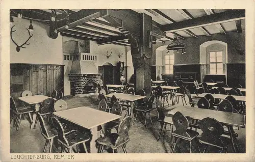 AK Leuchtenburg Remter Innenansicht Rittersaal Thüringen ungelaufen Postkarte