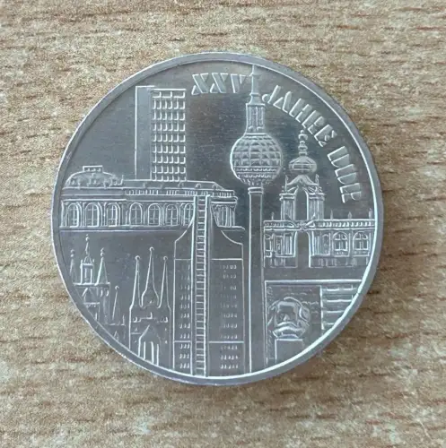 DDR 10 Mark XXV Jahre DDR Städtemotiv 1974 Silber Gedenkmünze