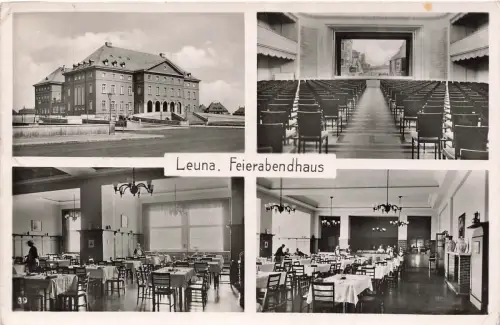 AK Leuna Feierabendhaus Mehrbildkarte Innenansicht Sachsen-Anhalt 1942 Postkarte