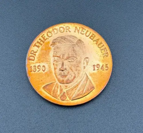 DDR Medaille Theodor Neubauer Kulturbund Numismatik Gemeindeverband Ruhla