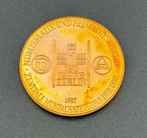 DDR Medaille Helmut König 750 Jahre Berlin Münze am Werderschen Markt