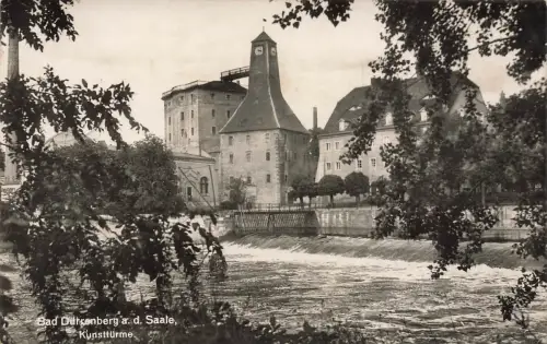 AK Bad Dürrenberg a. Saale Kunsttürme Sachsen-Anhalt 1942 gelaufen Feldpostkarte