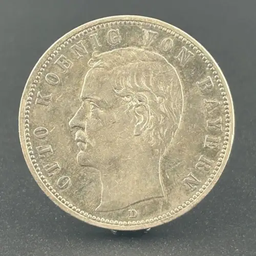 5 Mark Otto 1907 D König von Bayern Deutsches Kaiserreich