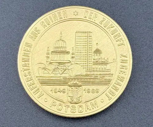 DDR Medaille Potsdam Ausstellung Numismatik Heimatgeschichte 1989