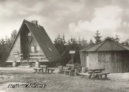 DDR AK Schmiedefeld am Rennsteig Bergbaude Adlersberg Thüringen Postkarte