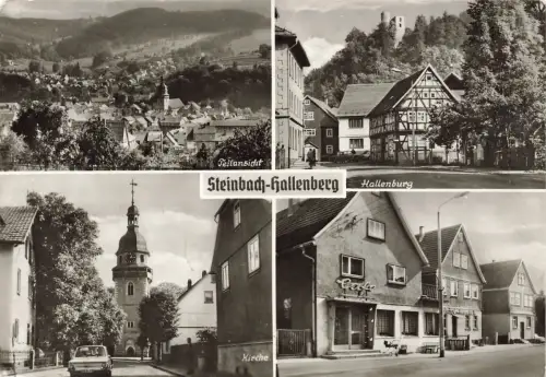 DDR AK Steinbach Hallenberg Mehrbildkarte Kirche Teilansicht Thüringen 1981