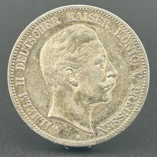 5 Mark Wilhelm II. 1907 A König von Preußen Deutsches Kaiserreich