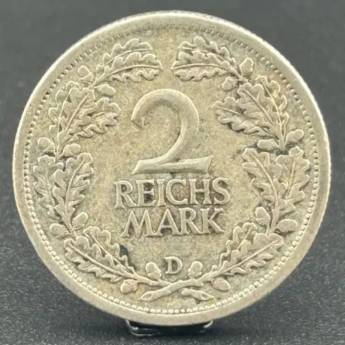 2 Reichsmark 1926 D Weimarer Republik