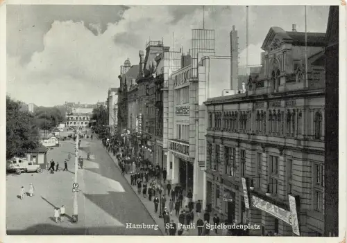 AK Hamburg St. Pauli Spielbudenplatz Hamburg ungelaufen Postkarte
