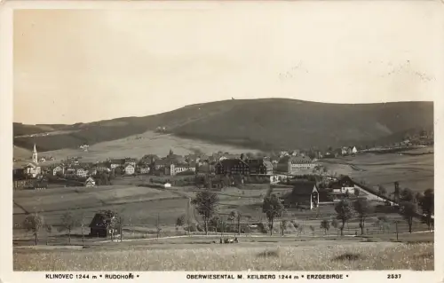 AK Oberwiesenthal Ortsansicht Keilberg Sachsen Erzgebirge ungelaufen Postkarte