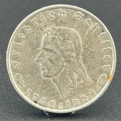 2 Reichsmark Friedrich von Schiller 1934 F Drittes Reich