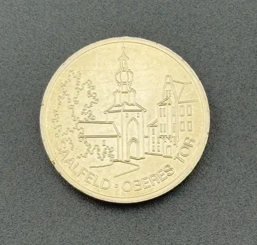DDR Medaille Saalfeld Oberes Tor Steinerne Chronik Thüringen