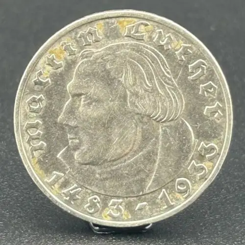 2 Reichsmark Martin Luther 1933 A Drittes Reich