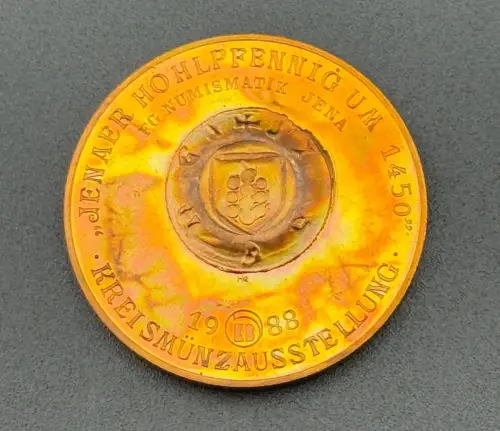 DDR Medaille Kreismünzaustellung Stadtmuseum Jena 1988