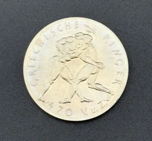 DDR Medaille Griechische Ringer Zur Förderung des Olympischen Gedankens