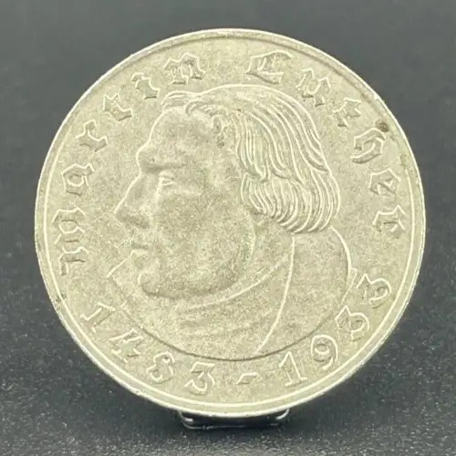 2 Reichsmark Martin Luther 1933 A Drittes Reich