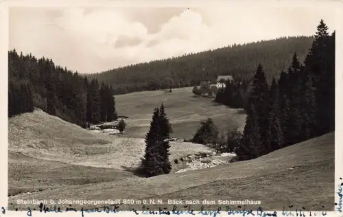 AK Steinbach Blick nach dem Schimmelhaus Sachsen Erzgebirge 1937 Postkarte