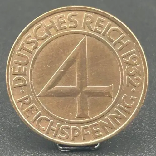 4 Reichspfennig 1932 D Weimarer Republik