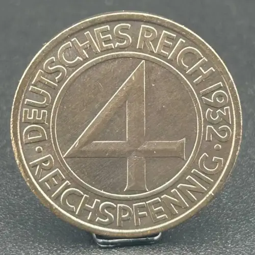 4 Reichspfennig 1932 J Weimarer Republik