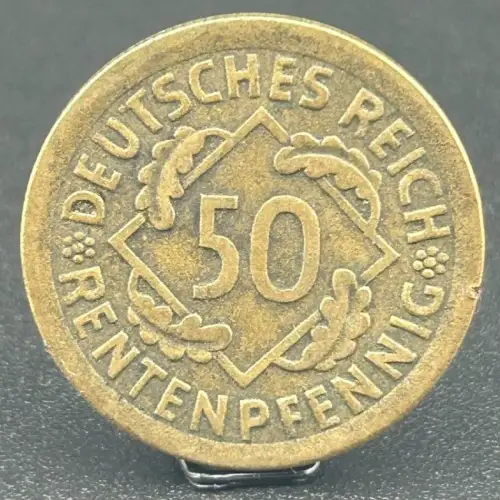 50 Rentenpfennig 1924 E Weimarer Republik
