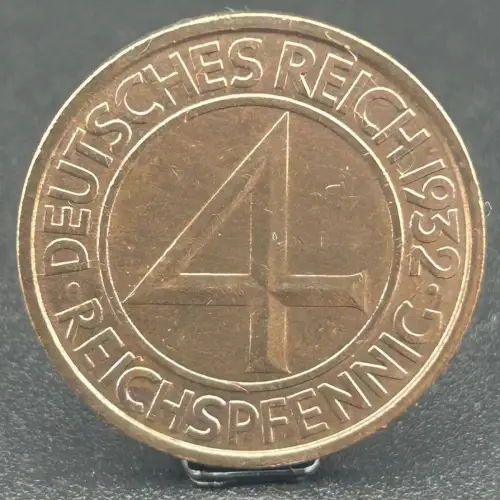 4 Reichspfennig 1932 E Weimarer Republik