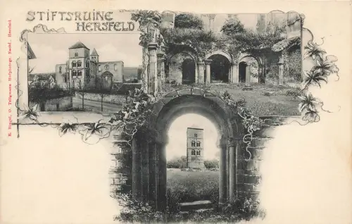 AK Bad Hersfeld Stiftsruine Mehrbild Hessen ungelaufen Postkarte