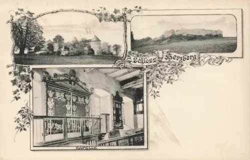 AK Herzberg Schloss Kapelle Mehrbildkarte Niedersachsen Harz Postkarte