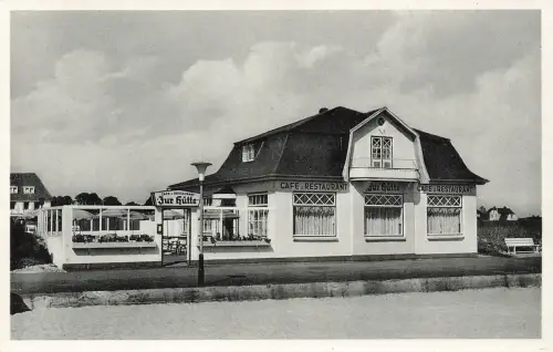 AK Ostseebad Dahme Cafe und Restaurant zur Hütte Schleswig-Holstein Postkarte