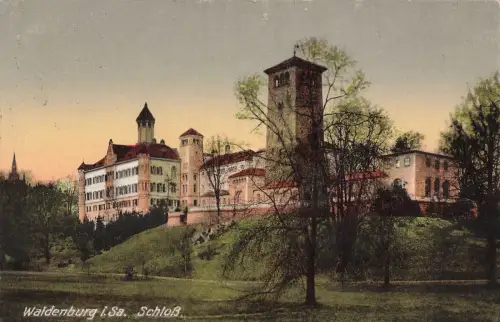 AK Waldenburg Schloss Niederschlesien 1922 gelaufen Postkarte