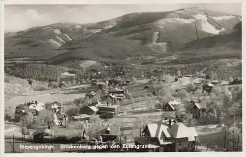 AK Brückenberg Eulengrund Winteransicht Schlesien Riesengebirge Postkarte