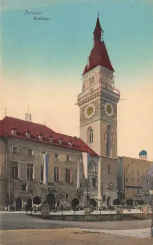 AK Passau Rathaus Bayern ungelaufen Postkarte