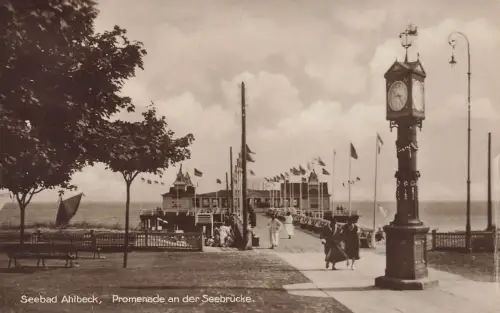 AK Seebad Ahlbeck Prommenade an der Seebrücke Mecklenburg-Vorpommern Postkarte