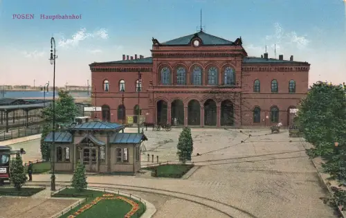 AK Posen Hauptbahnhof Posen ungelaufen Postkarte