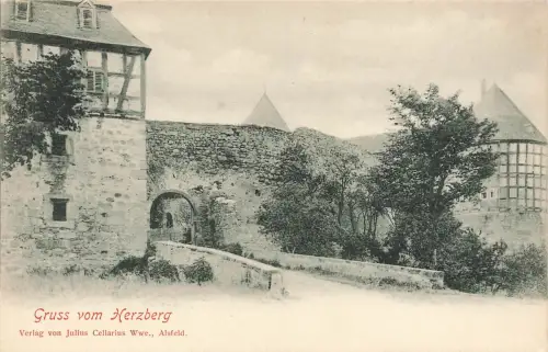 AK Breitenbach am Herzberg Burg Hessen ungelaufen Postkarte