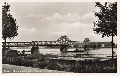 AK Wesel Rheinbabenbrücke Nordrhein-Westfalen ungelaufen Postkarte