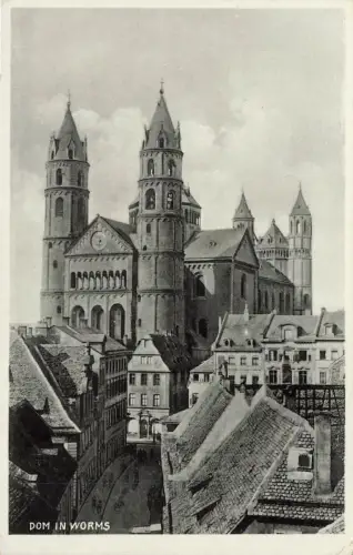 AK Worms Dom Rheinland-Pfalz ungelaufen Postkarte