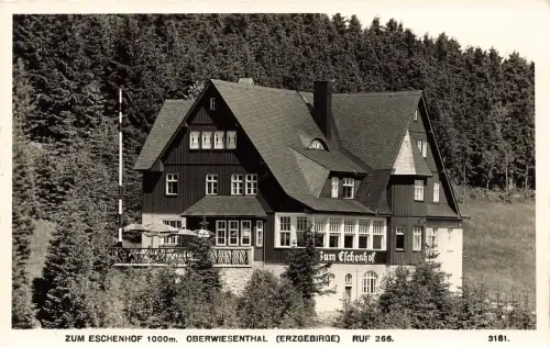 AK Oberwiesenthal Zum Eschenhof Sachsen Erzgebirge 1942 gelaufen Postkarte