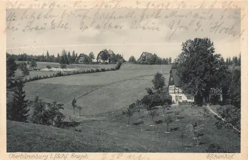 AK Oberbärenburg Elchenhof Sachsen Erzgebirge 1930 gelaufen Postkarte