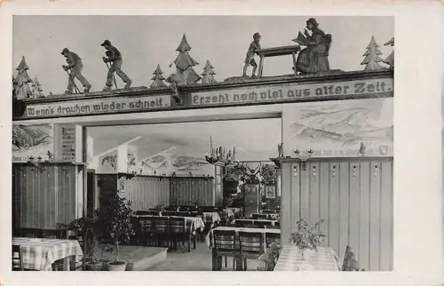 AK Marienberg Ausflugslokal Schindelbachmühle Innenansicht Sachsen Erzgebirge