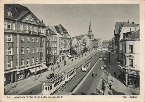 AK Kiel Holtenauer Straße Schleswig-Holstein 1943 Postkarte Ferd. Urbahns