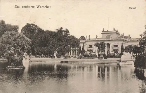 AK Warschau Palast Polen 1916 gelaufen Postkarte