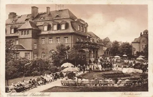 AK Oberschlema Radiumbad Kurkonzert Sachsen Erzgebirge 1930 gelaufen Postkarte