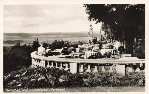 AK Marienbad Blick vom Höhenhotel Panorama Böhmen ungelaufen Postkarte