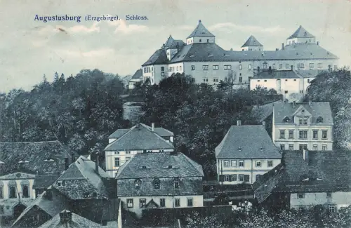 AK Augustusburg Schloss Sachsen Erzgebirge 1909 gelaufen Postkarte