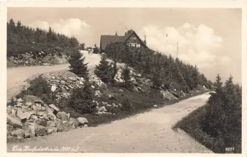 AK Bad Flinsberg Heuferbaude Gasthaus Schlesien Isergebirge 1940 Postkarte