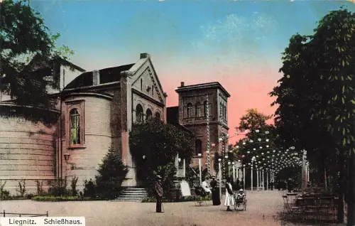 AK Liegnitz Schießhaus Schlesien 1915 gelaufen Feldpostkarte